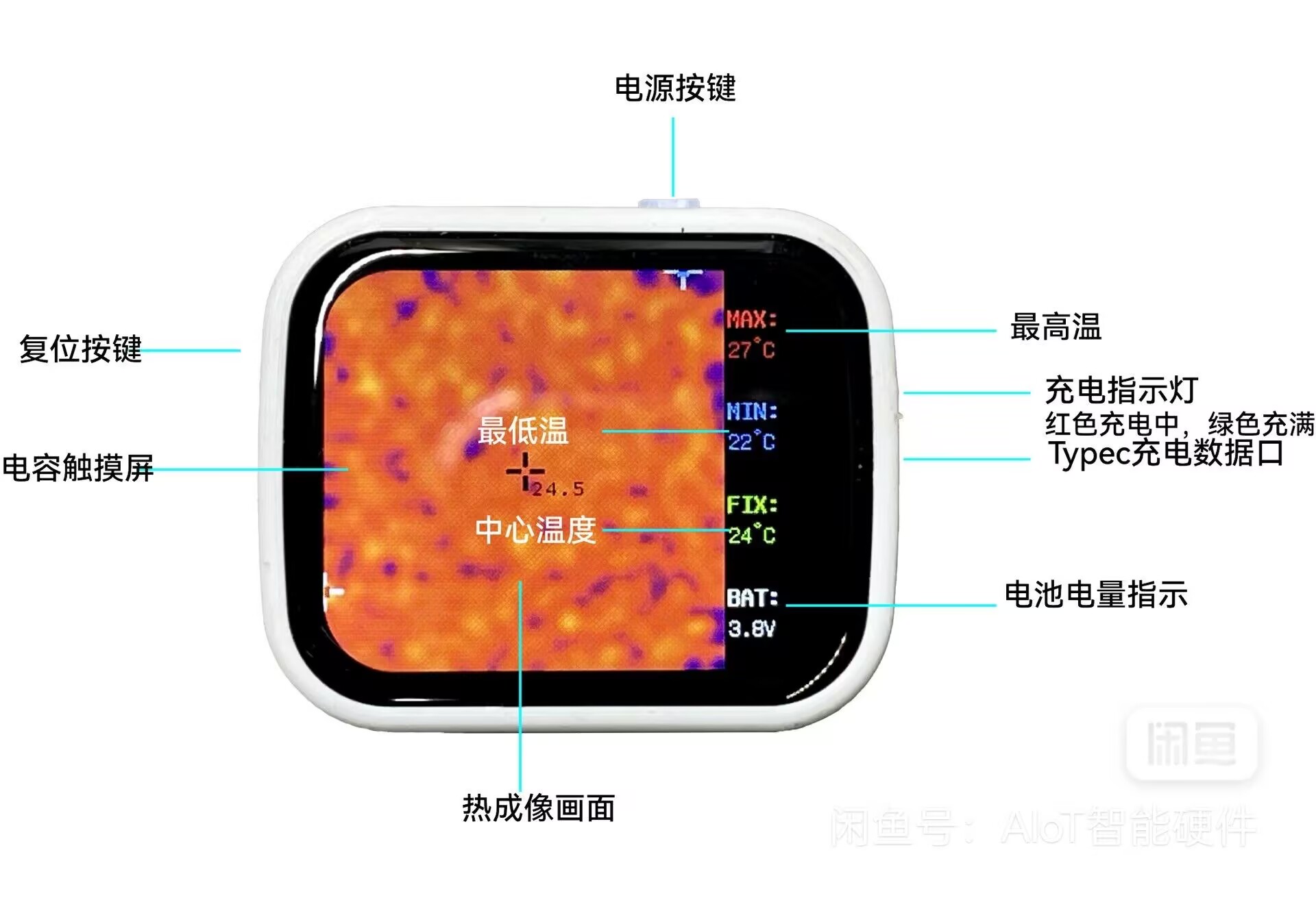 320 x 240 해상도의 터치스크린 미니 포켓형 열화 - Underfloor Heating Thermal Detector 리뷰 및 가격